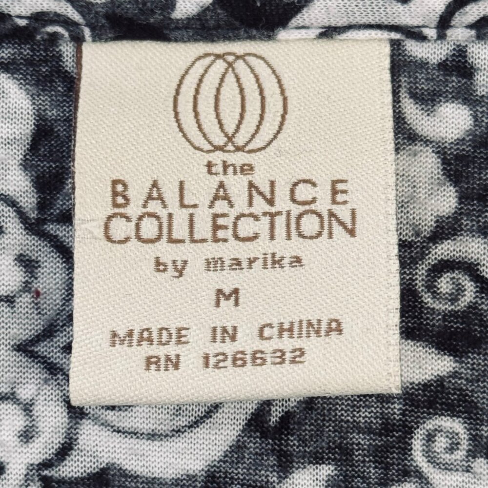 Balance Collection Black & White Hooded Cover Up Top Size Medium - Picture 4 of 6